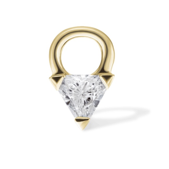 Maria Tash Jewelry - MARIA TASH Diamond Triangle Charm - 2.5mm - yellow gold